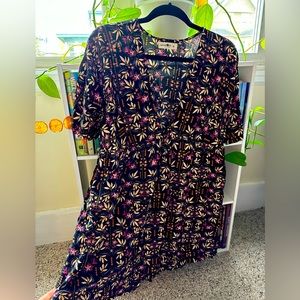 Natural Life Stella Dress|Black Wild Vines - Black Wild Vines / M